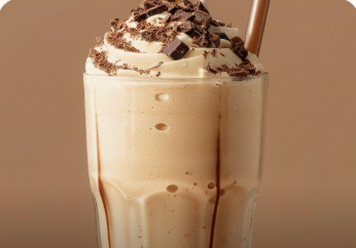 Romige milkshake met slagroom